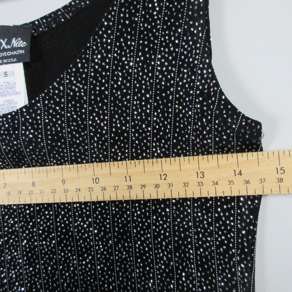 Onyx Nite Sparkle Tank Top Women S Black Party Shimmer Luxury Glam Designer 124 - Picture 7 of 9
